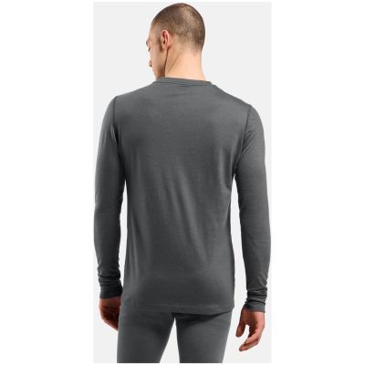 Odlo MERINO 200 Men's Long Sleeve Thermal Shirt, Gray, XL