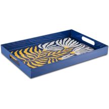 RITUALI DOMESTICI FLORIGRAFIA Blue tray M