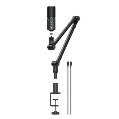 3. Sennheiser PROFILE STREAMING SET - USB streaming microphone with a swivel stand that attaches to a tabletop