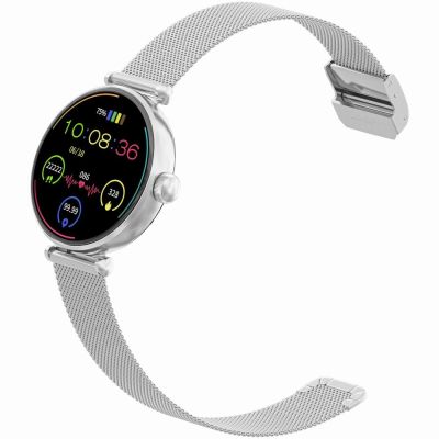 7. Smartwatch Gravity Silver White 2 Straps GT26-8