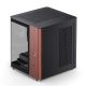 10. Jonsbo TK-0 PC Case, Mini-Tower, Mini-ITX, Tempered Glass, Wood - black