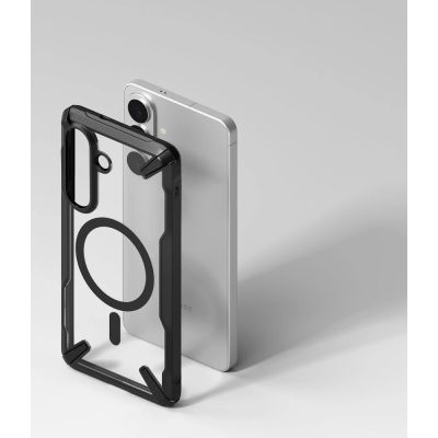 6. Ringke Fusion X Magnetic MagSafe Case for Samsung Galaxy S26+ - Clear Black