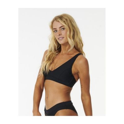 2. RIP CURL Premium Surf D-Dd Deep V Black Swim Bra