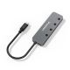 3. Wozinsky WHS088YSS 4x USB-A Aluminum Hub with Individual Switches and 15cm USB-C Cable - Gray