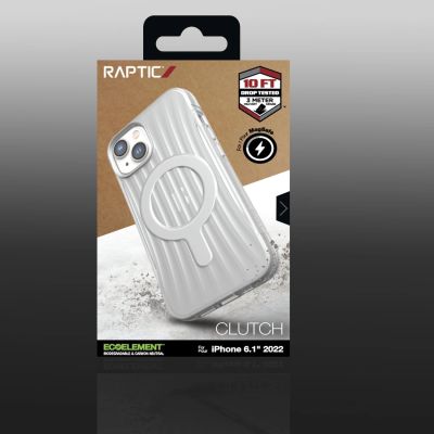 6. Raptic X-Doria Clutch Case iPhone 14 with MagSafe back cover transparent