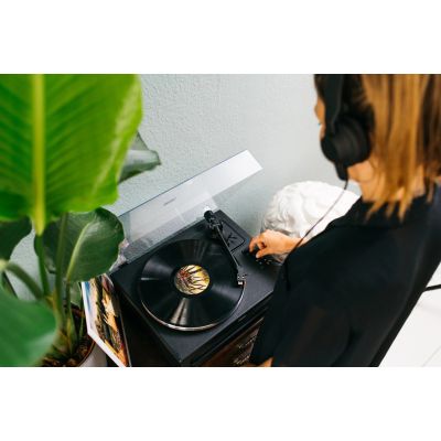 4. Lenco LS-430BK Turntable with Belt Drive Black