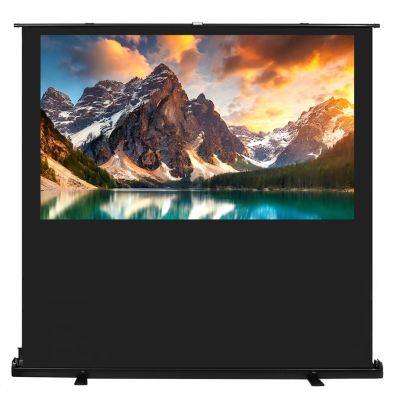 7. MACLEAN PORTABLE PROJECTION SCREEN, COMPACT, FLOOR, 80", 16:10 MC-212
