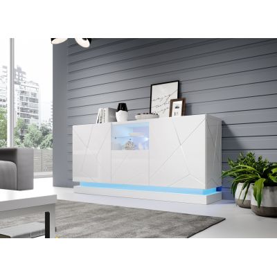 4. QIU 2D1K blue chest of drawers lighting