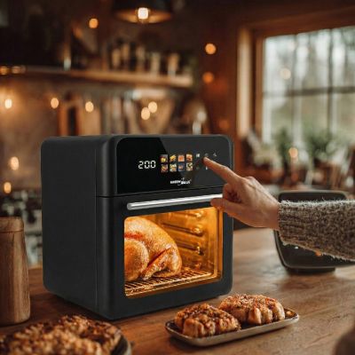 5. GREENBLUE FAT-FREE AIR FRYER, POWERFUL 1800W, CAPACITY 10L, 8 PROGRAMS, ACCESSORIES, TIMER GB950