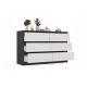 3. M6 MALWA CHEST OF DRAWERS 120CM ANT/WHITE SET