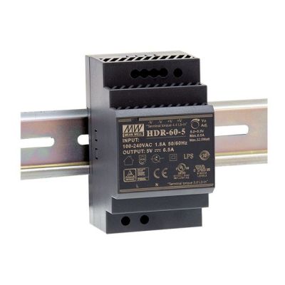 3. MEAN WELL HDR-60-24 DIN RAIL SWITCHING POWER SUPPLY 24V/60W/2.5A