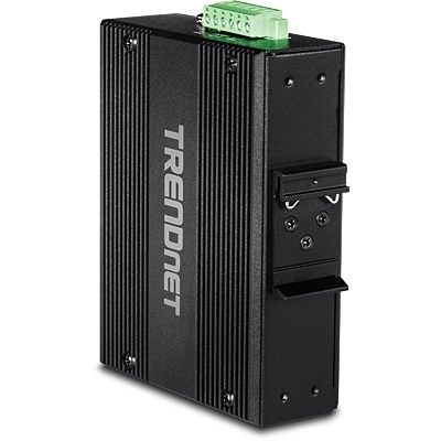 5. TRENDnet TI-UPG62 Switch - Unmanaged - 4 x 10/100/1000 (PoE+) + 2 x Gigabit SFP - DIN rail mountable, Wall mountable - PoE+ (240W) - DC