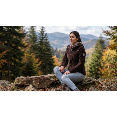 7. Women’s Fleece Jacket Geographical Norway UPALOOD BROWN DB LADY 047-1 (WZ4176F/GN-BROWN)