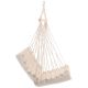 2. BRAZILIAN HAMMOCK HANGING CHAIR 100x50CM NATURA WITH SEWN-IN CUSHION WHITE