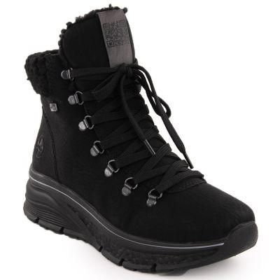 26. Waterproof insulated women's hiking boots in black Rieker 48034-00