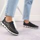 35. Leather openwork shoes Rieker W RKR652, navy blue