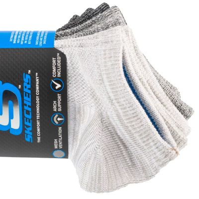 3. Skechers 6pk Boys No Terry Socks S112222-GRY Gray 31-34