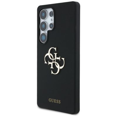 2. Guess Silicone Big 4G Logo Bottom Script case for Samsung Galaxy S25 Ultra - black