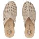 5. Leather wedge sandals with closed heel, beige, Filippo DK6818