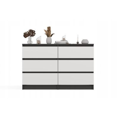 5. M6 MALWA CHEST OF DRAWERS 120CM ANT/WHITE SET