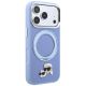 4. Karl Lagerfeld with Ring Stand 360 Karl & Choupette Heads Pin MagSafe case for iPhone 18 Pro / 17 Pro - light blue