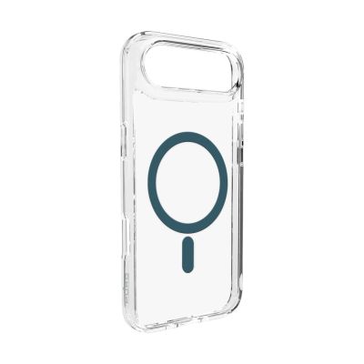 Puro Lite Mag TPU+PC Case Compatible with MagSafe for iPhone 17 Air - Transparent with Turquoise Ring