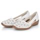 7. Rieker W RKR442B openwork leather shoes white