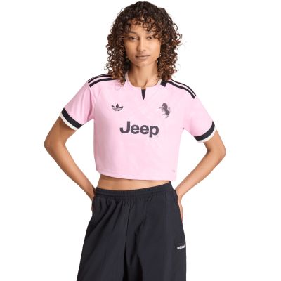 adidas Juventus 26/27 Away Cropped Jersey Women's Pink/Black KB8842