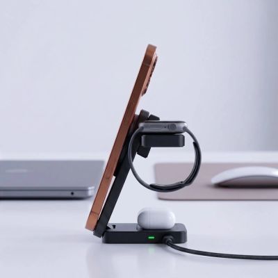 8. Tech-Protect A56 3in1 MagSafe Wireless Charger + USB-C / USB-C Cable 100cm - Black
