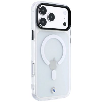4. BMW Sign Frosted IML & Metal Logo MagSafe Case for iPhone 18 Pro Max / 17 Pro Max - Clear