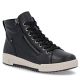 7. Women's leather ankle boots, lightly insulated, black, Rieker W0164-00