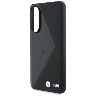 6. BMW Leather Oversized Stripes MagSafe case for Samsung Galaxy S25 Edge - black