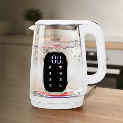 24. ADLER AD 1305 electric kettle white and silver
