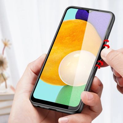 8. Dux Ducis Fino case covered with nylon material for Samsung Galaxy A03s green