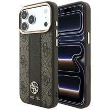 Guess 4G with Stripe Round and Classic Logos MagSafe Case for iPhone 17 Pro Max / 18 Pro Max - Brown