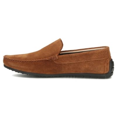 3. Men's leather moccasins, camel suede, Filippo MP923