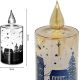 4. DECORATIVE GLASS CANDLE WARM WHITE LED 21CM