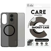 CARE by PanzerGlass Flagship Urban Combat Black QI Case for Samsung Galaxy S25 Edge - Semi-transparent