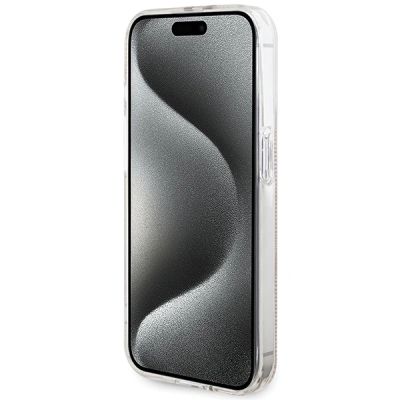 9. Guess IML 4G Gold Stripe case for iPhone 15 Pro - pink