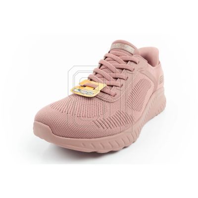 12. Skechers Bobs Squad-Chaos women's comfortable SLIP-INS sports shoes pink