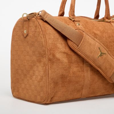 3. Women's Air Jordan Jam Suede Monogram Duffle Bag Cognac - MA9205-X6X