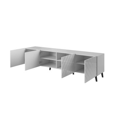 2. ABETO TV cabinet 200x42x52 white/white gloss