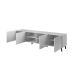 2. ABETO TV cabinet 200x42x52 white/white gloss
