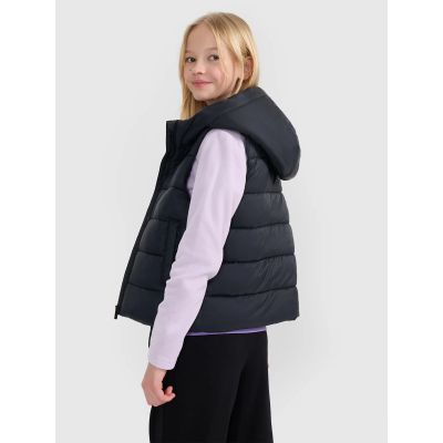 5. Girls' down vest with synthetic filling 4F 4FJWSS25TVJAF166-20S