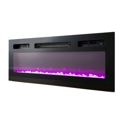 6. EVA TV cabinet with electric fireplace 180x40x52 graphite/glossy graphite