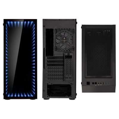 7. Gaming Case, Kolink VOID RIFT Midi Tower Case, Black