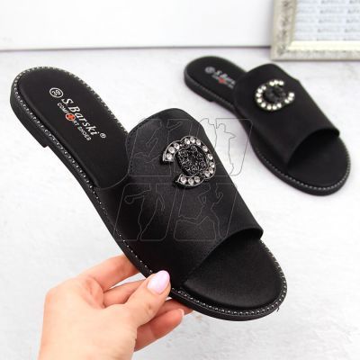 2. Comfortable flip-flops with rhinestones S.Barski W OLI258A, black