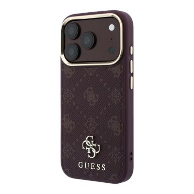 2. Guess Peony 4G Small Logo MagSafe Case for iPhone 18 Pro Max / 17 Pro Max - Burgundy