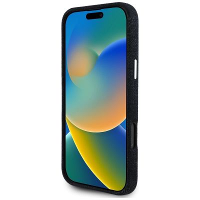 5. Guess Denim Triangle Logo MagSafe case for iPhone 16 Pro - black