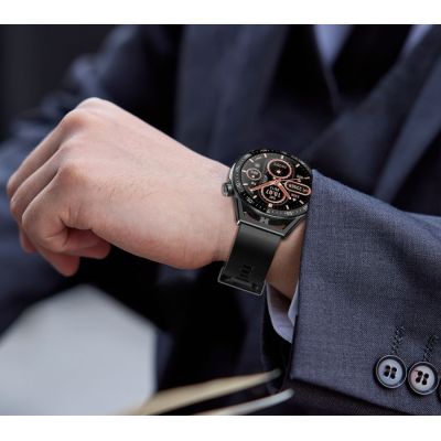 18. Rubicon RNCE88-2 Black Smartwatch - Black Silicone Strap + Black Bracelet